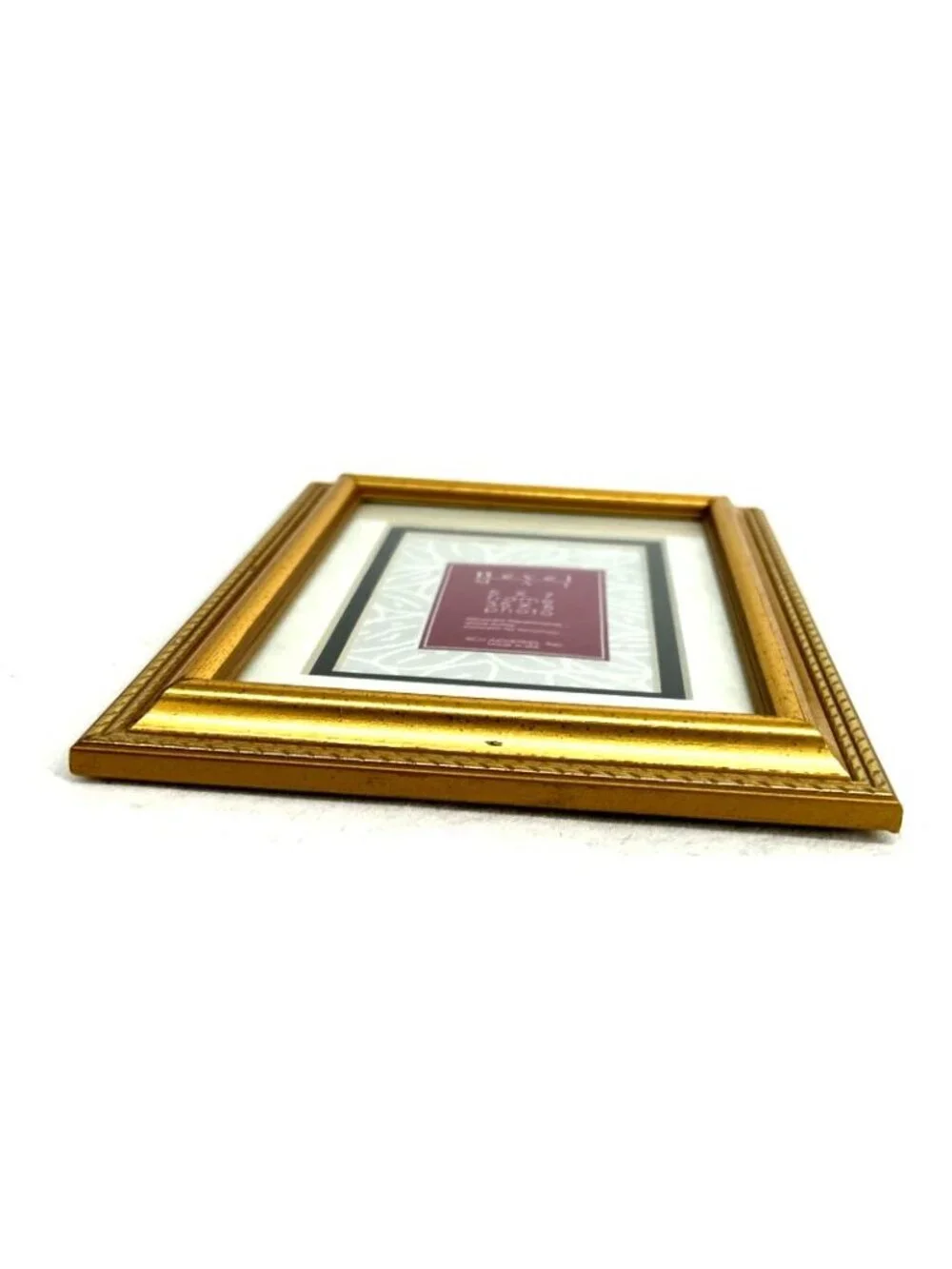 Gold Picture Frame 5 x 7 Wood Gold Leaf Florentine Glass Table Top Wall USA